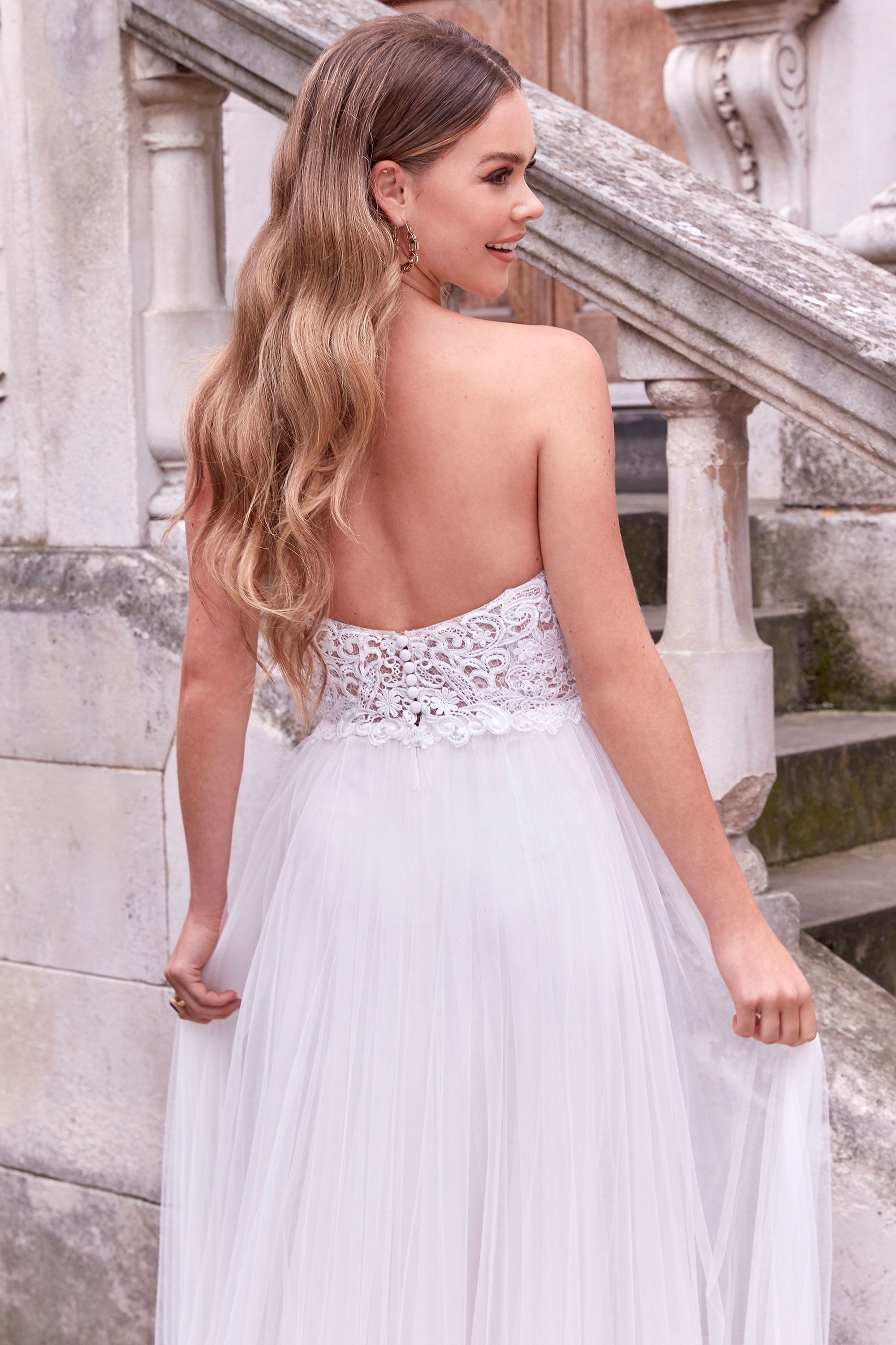 Jubilee: A-Line Dress with Detachable Off the Shoulder Blouson 