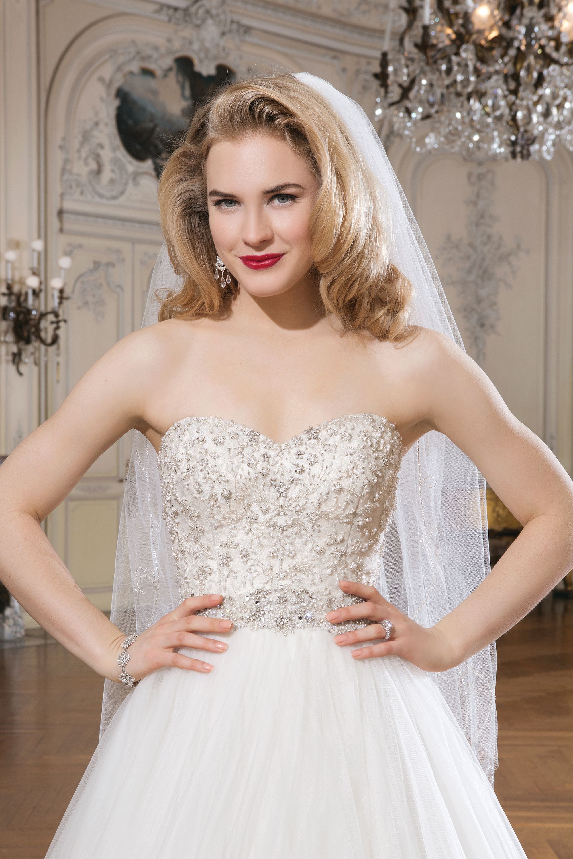 Justin Alexander ウェディングドレス 極美品 ベール、手袋付き